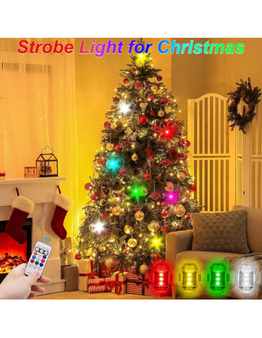 Luces Estroboscópicas LED Inalámbricas LYCARESUN 4PCS USB 8 Colores