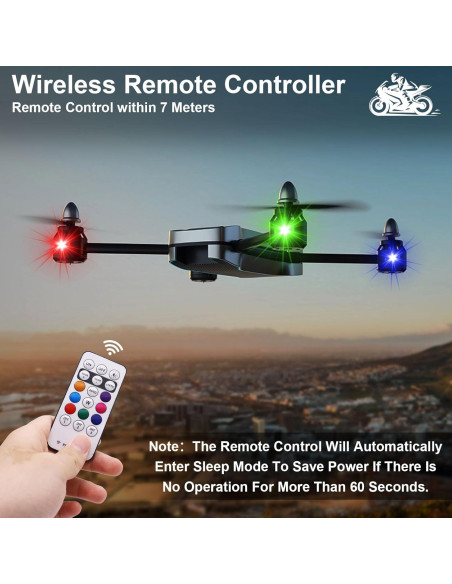 Luces Estroboscópicas LED Inalámbricas LYCARESUN 4PCS USB 8 Colores