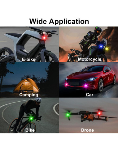 Luces Estroboscópicas LED Inalámbricas LYCARESUN 4PCS USB 8 Colores