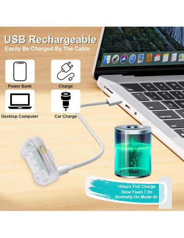 Luces Estroboscópicas LED Inalámbricas LYCARESUN 4PCS USB 8 Colores