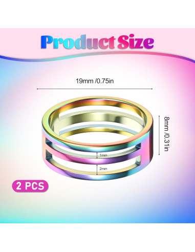 2 Abridores de Anillos de Salto Coloridos ZEYIYER Acero Inoxidable