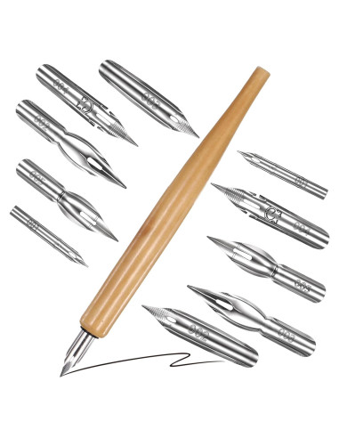 Conjunto de Plumas de Inmersión Larrel 11 Pcs con Soporte