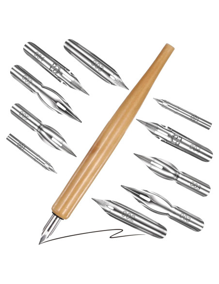 Conjunto de Plumas de Inmersión Larrel 11 Pcs con Soporte