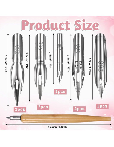 Conjunto de Plumas de Inmersión Larrel 11 Pcs con Soporte