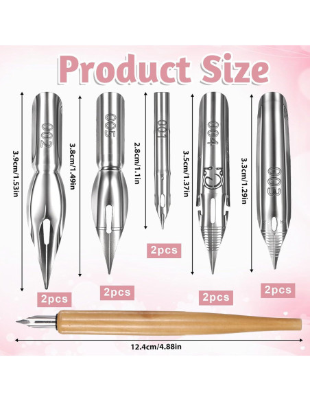 Conjunto de Plumas de Inmersión Larrel 11 Pcs con Soporte