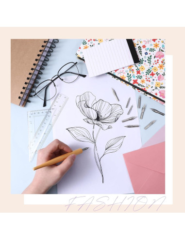 Conjunto de Plumas de Inmersión Larrel 11 Pcs con Soporte