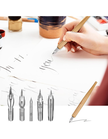 Conjunto de Plumas de Inmersión Larrel 11 Pcs con Soporte