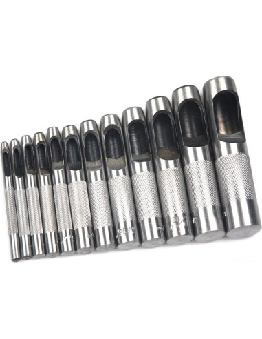 Set de Punzones de Cuero OWDEN 12 Piezas con Mate de Corte