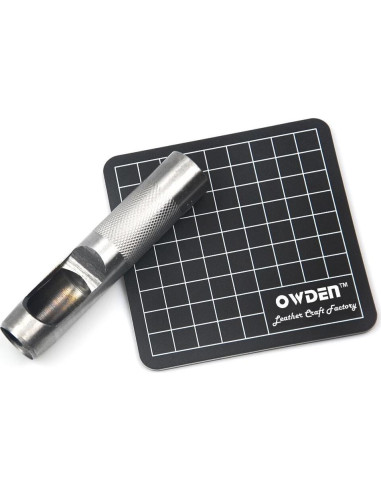 Set de Punzones de Cuero OWDEN 12 Piezas con Mate de Corte