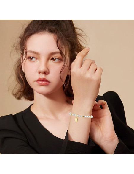 Beebeecraft 12 Piezas Charms de Corazón Oro 18K para Joyería DIY