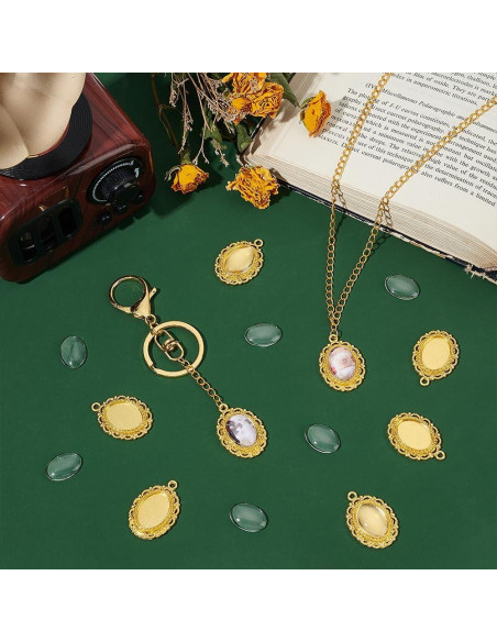 Bandejas de Colgante Ovaladas UNICRAFTALE 18x13mm 20 Piezas Bandejas de Colgante Ovaladas UNICRAFTALE 18x13mm 20 Piezas