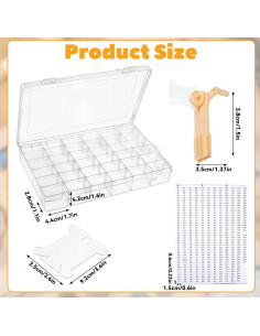Organizador de Hilos de Bordado Prasacco 150 Bobinas 36 Compartimentos 2