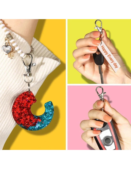 200 Ganchos de Llaveros Gisedkle 3.5cm Metal Zinc Plata