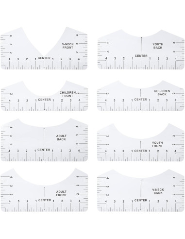 Juego de 8 Reglas para Camisetas Cocoarm - Alineación y Costura