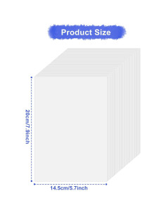 100 Hojas de Plástico Encogible 20 x 14.5 cm para Manualidades 2