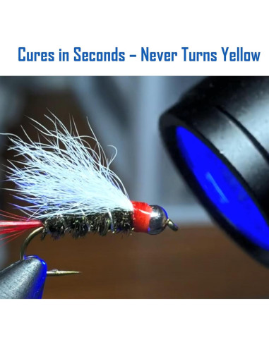 Riverruns Set de 6 Pegamentos UV Coloridos para Atado de Moscas