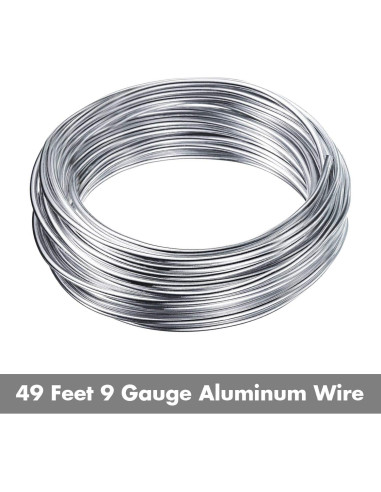 Alambre de Aluminio Anezus 9 Gauge 3mm Flexible 15.24m