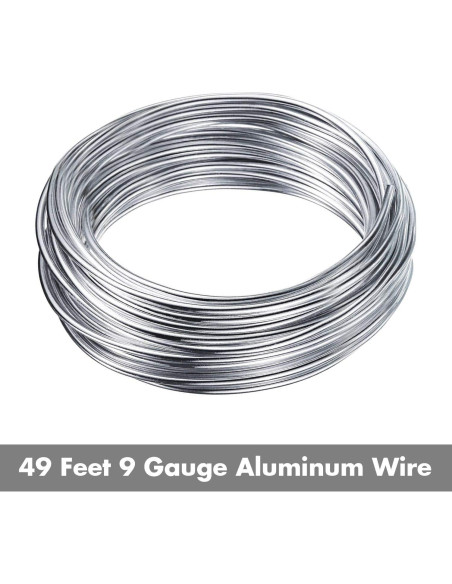 Alambre de Aluminio Anezus 9 Gauge 3mm Flexible 15.24m