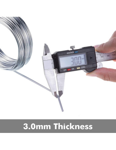 Alambre de Aluminio Anezus 9 Gauge 3mm Flexible 15.24m