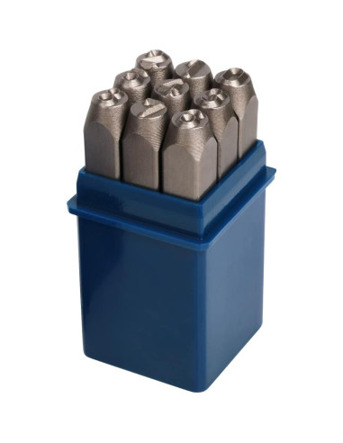 Conjunto de Sellos de Números YKLP 6mm para Metal 9Pcs