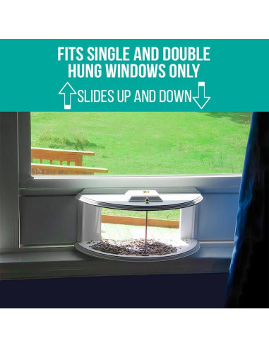 Alimentador de Aves de Ventana Kennels & Kats 63x28 cm