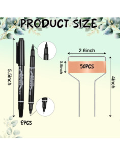 50 Etiquetas de Plantas de Metal Doradas LOSYHU 10.2 cm 2