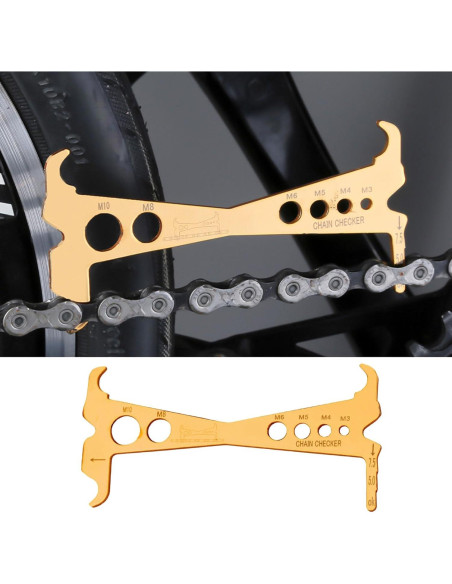 Medidor de Cadena de Bicicleta XUZHID Acero Inoxidable 1/2pcs