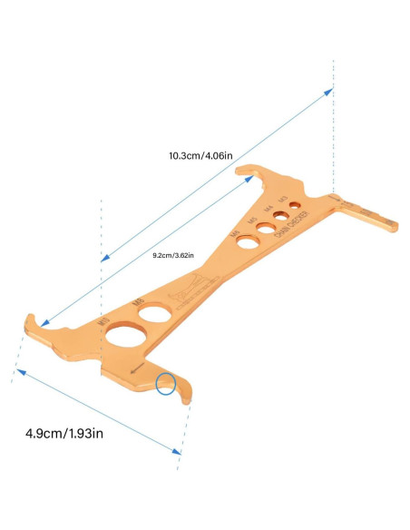 Medidor de Cadena de Bicicleta XUZHID Acero Inoxidable 1/2pcs