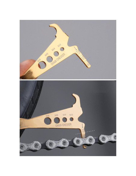 Medidor de Cadena de Bicicleta XUZHID Acero Inoxidable 1/2pcs