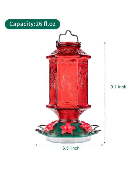Alimentador de Colibríes Billion Sky 768 ml Rojo Colgante