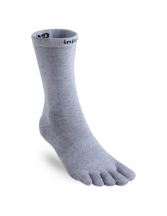 Calcetines Injinji Liner Crew NuWool Unisex 5 Dedos Gris