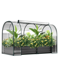 Cama de Jardín Elevada DoCred con Mini Invernadero 180x90cm