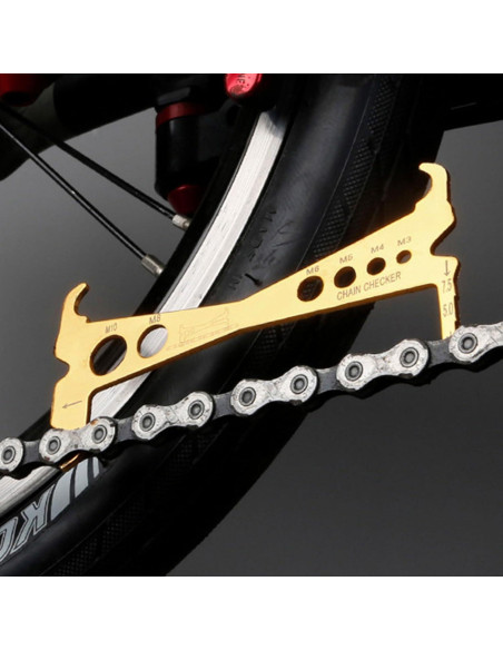 Medidor de Cadena de Bicicleta XUZHID Acero Inoxidable 1/2pcs