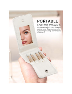 Juego de Pinzas de Acero Inoxidable Plys con Espejo - 4 Piezas 2