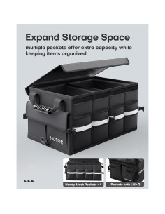 Organizador de Maletero HOTOR Plegable Negro 56.1x32x27.9 cm 2