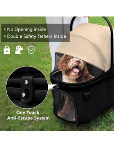 Carrito para Mascotas Quolliter Jumbo 3 Perros hasta 45kg 2