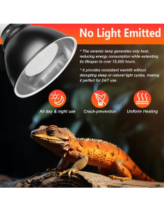 Bombillas de Calor Cerámico BOEESPAT 100W Paquete de 2 2