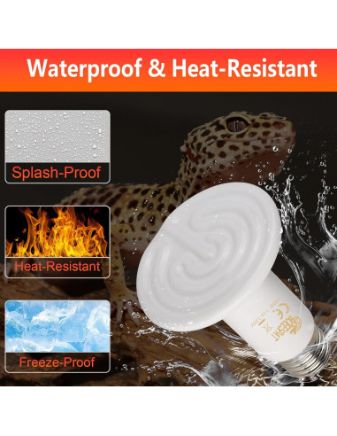 Bombillas de Calor Cerámico BOEESPAT 100W Paquete de 2