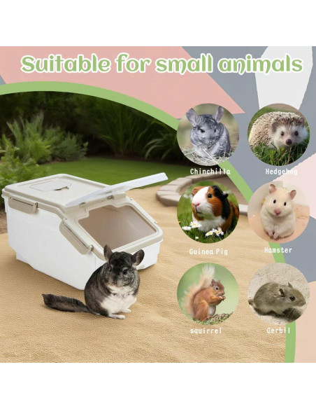 Kit de Baño de Arena para Chinchillas KAINUM Extra Grande 35.9x24cm