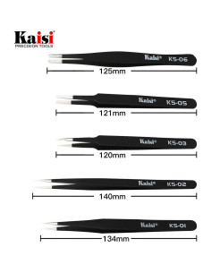 Juego de Pinzas de Precisión Kaisi 14 PCS Antiestáticas 2