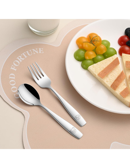 Juego de Cubiertos para Niños Dehov - 12 Piezas Acero Inoxidable Juego de Cubiertos para Niños Dehov - 12 Piezas Acero Inoxidable