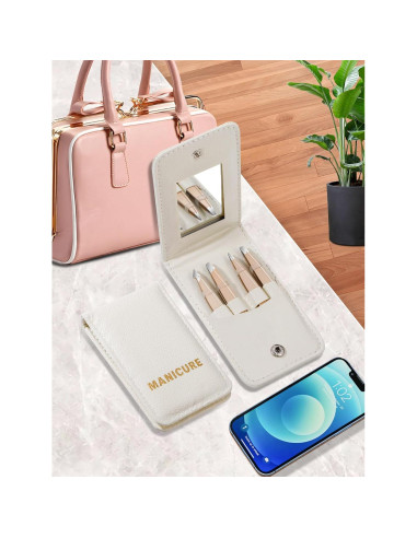 Juego de Pinzas de Acero Inoxidable Plys con Espejo - 4 Piezas