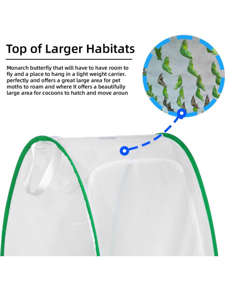 Hábito de Red Plegable para Insectos y Mariposas XingYunEr
