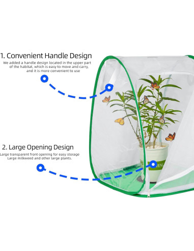 Hábito de Red Plegable para Insectos y Mariposas XingYunEr