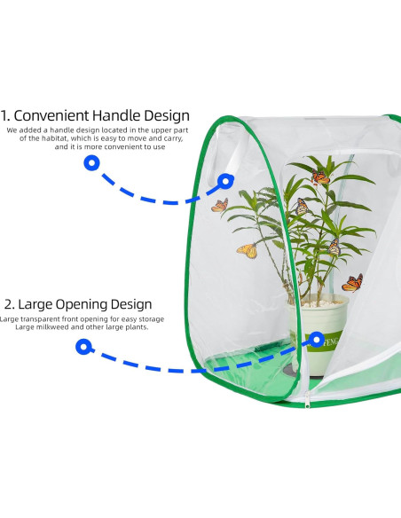 Hábito de Red Plegable para Insectos y Mariposas XingYunEr