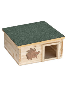 Casa de Erizo de Madera Navaris - Refugio 40x40cm para Mascotas