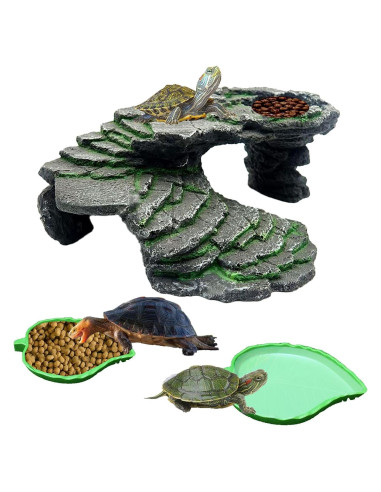 Plataforma de Sol para Tortugas BZCWHWY 24.4x10.2cm 3PCS