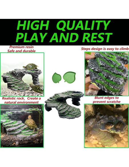 Plataforma de Sol para Tortugas BZCWHWY 24.4x10.2cm 3PCS