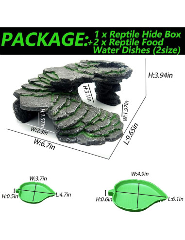 Plataforma de Sol para Tortugas BZCWHWY 24.4x10.2cm 3PCS
