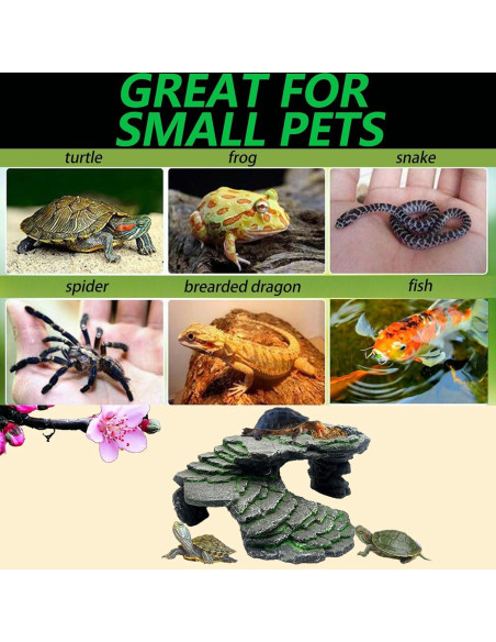 Plataforma de Sol para Tortugas BZCWHWY 24.4x10.2cm 3PCS